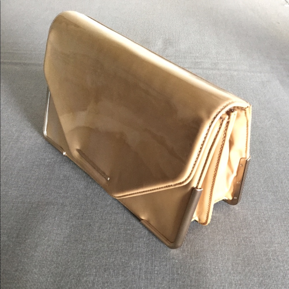 Rachel Zoe Nude Patent Clutch